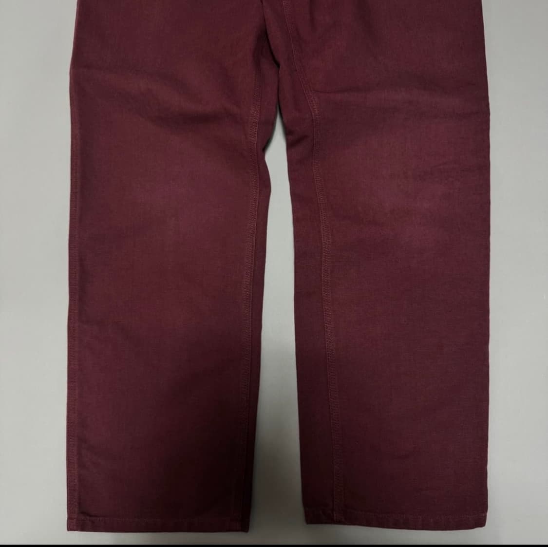 칼하트(Carhartt) 버건디컬러 캔버스 싱글니 팬츠 상품이미지8