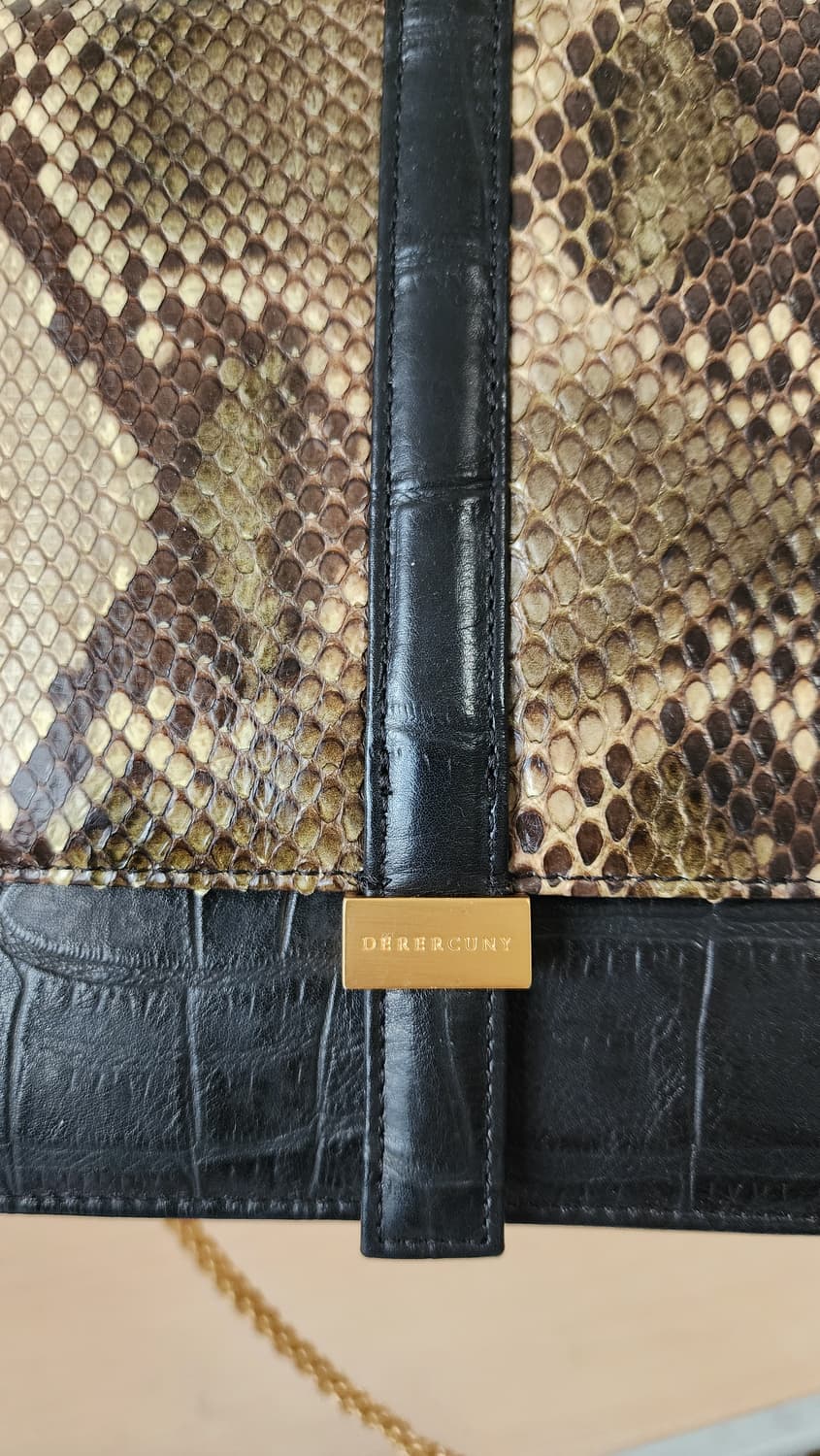 DERERCUNY 리얼 스네이크 가죽 클러치 숄더백 상품이미지4