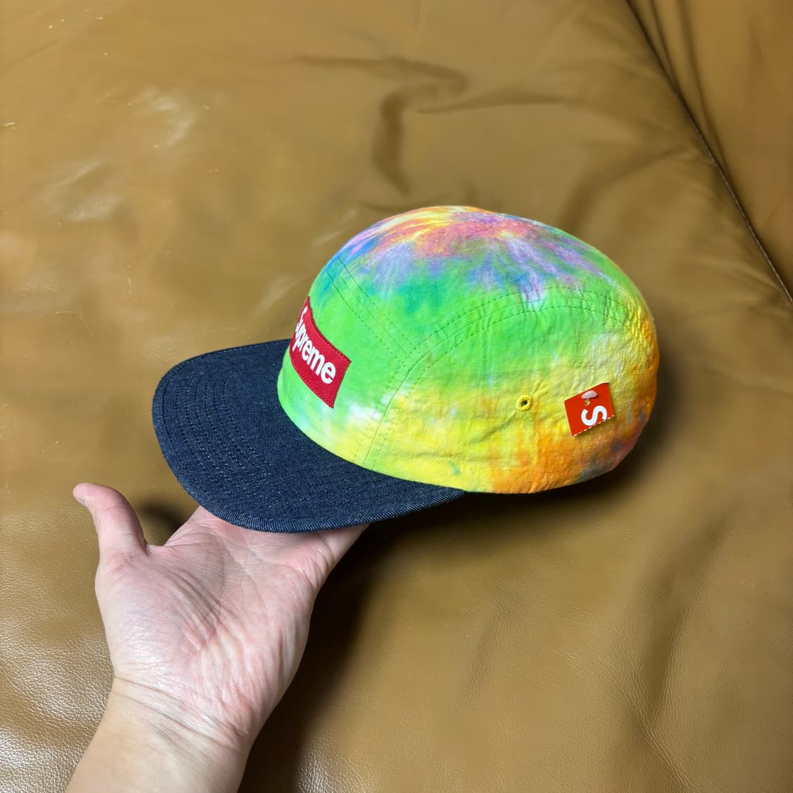 슈프림 캠프캡 모자 박스로고 타이다이 데님 상품이미지4