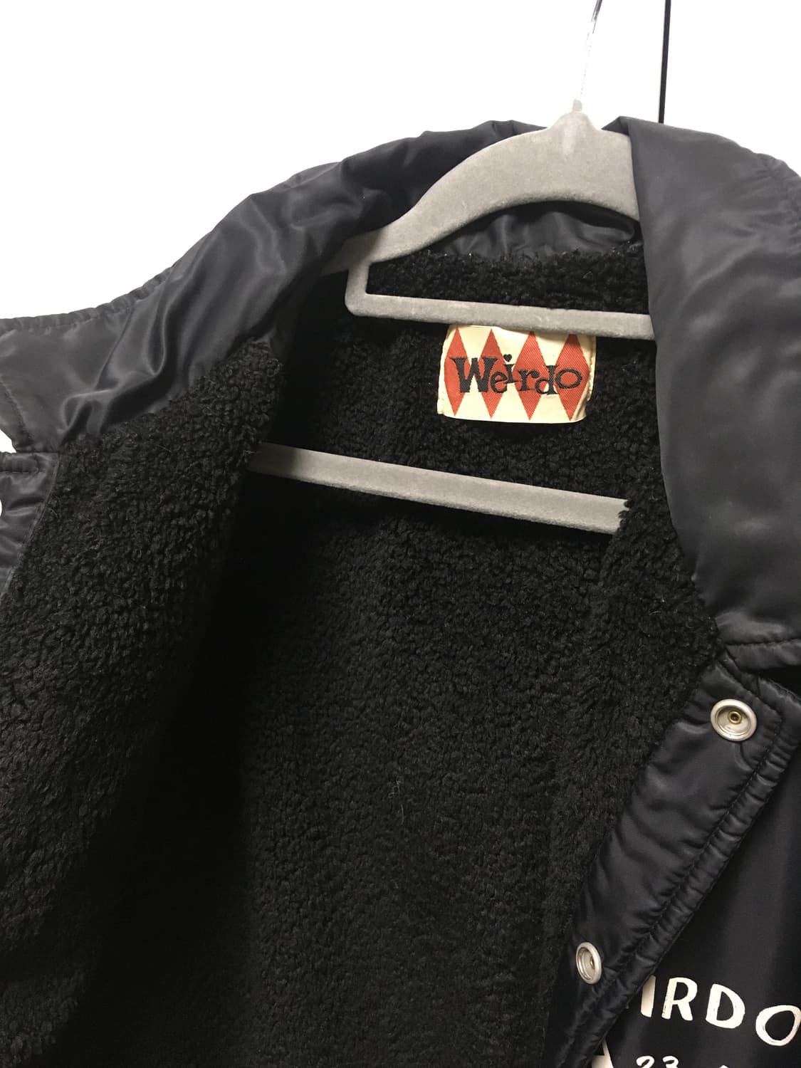 Weirdo 위얼도 빈티지 블랙 나일론 디테일 자켓 상품이미지3