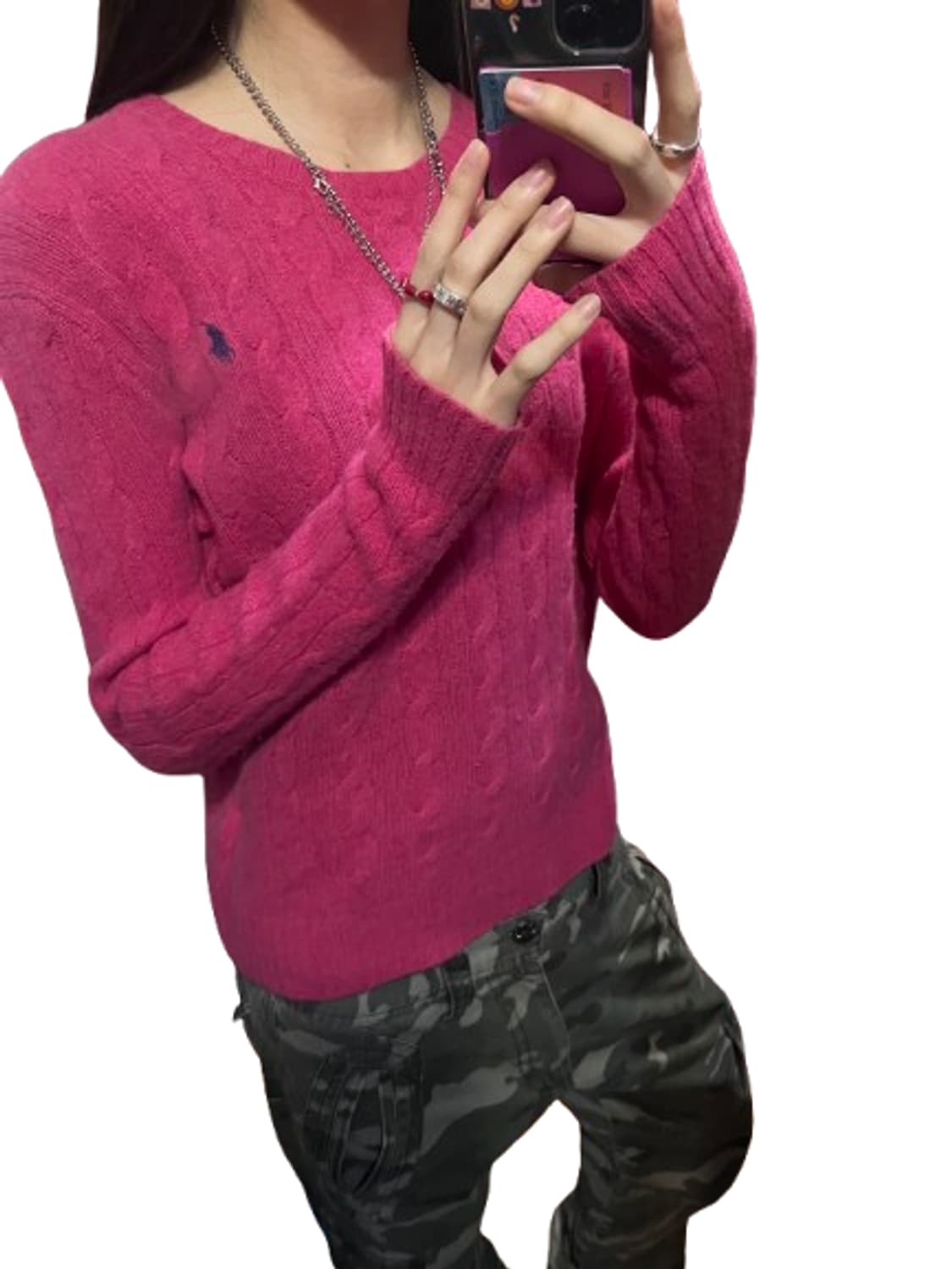 폴로 핫핑크 니트 상품이미지1