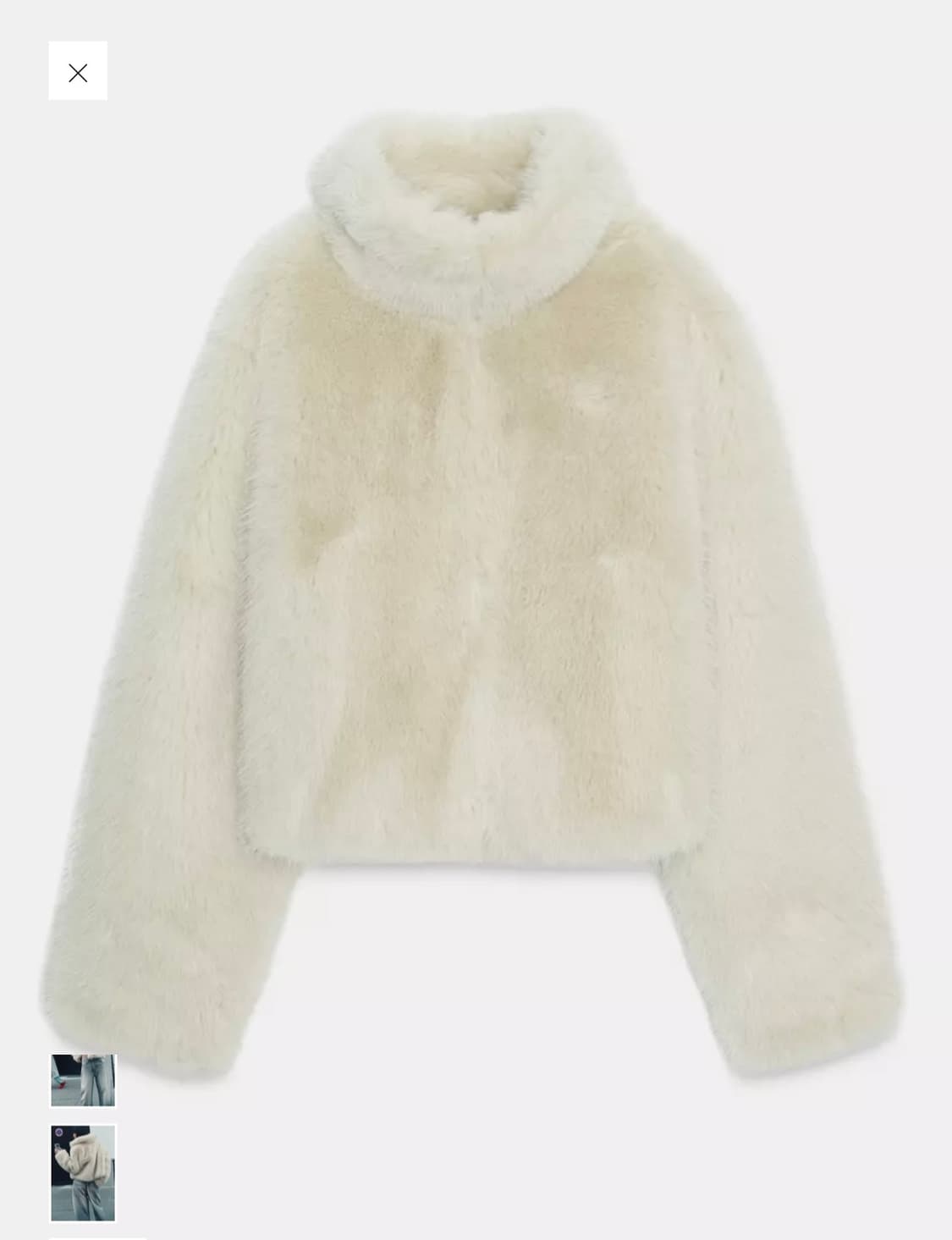 자라 라이트 베이지 숏 퍼코트 퍼자켓 xs 상품이미지2