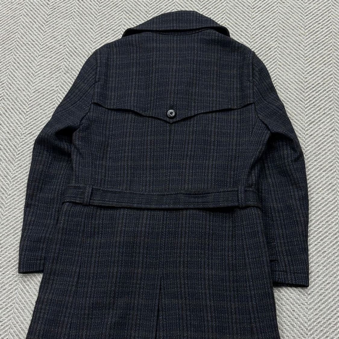 꼼사이즘 맨 울 체크 더블코트v2007 상품이미지4