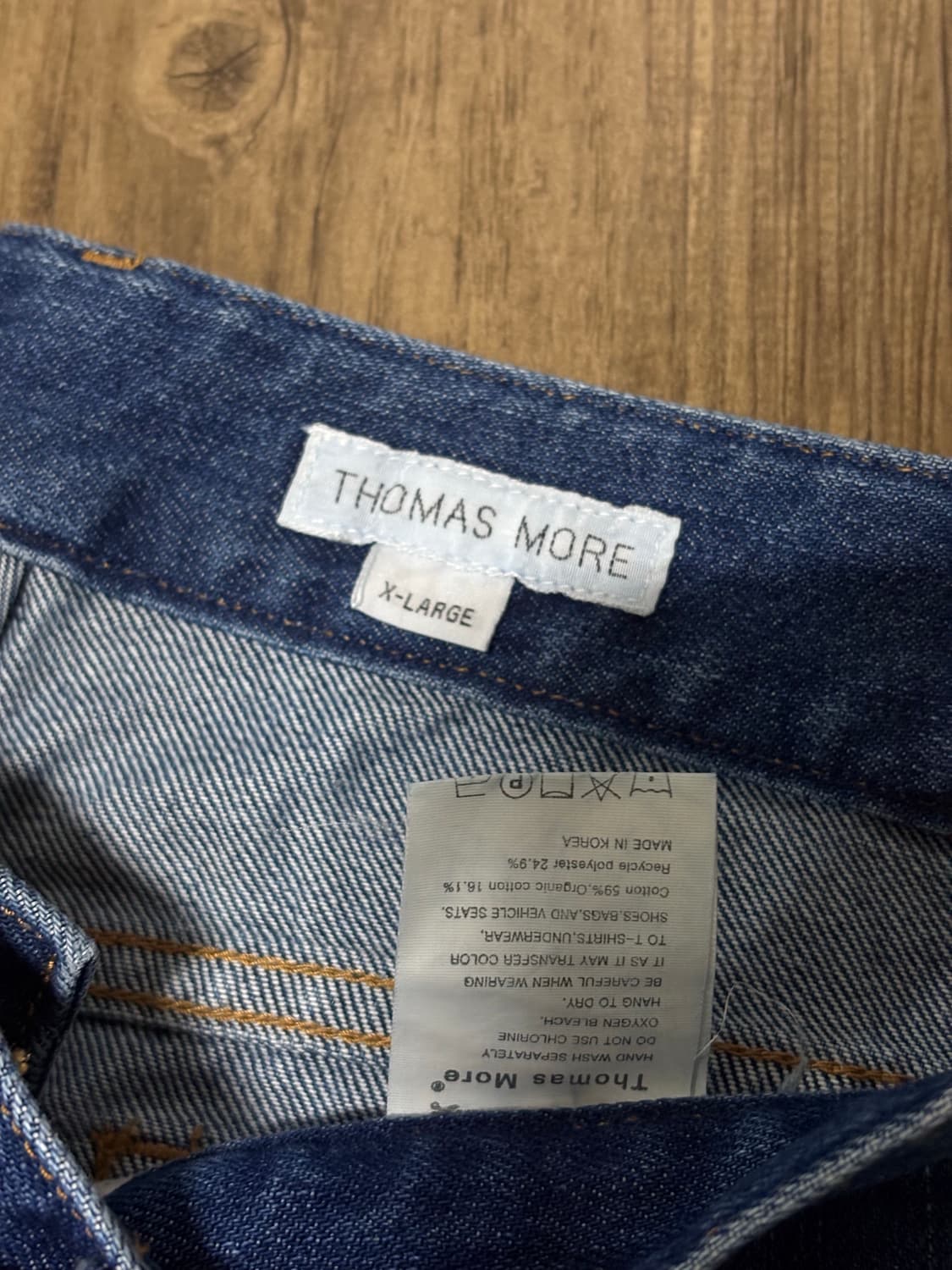 토마스모어 오가닉 와이드 데님팬츠34(XL) 상품이미지3