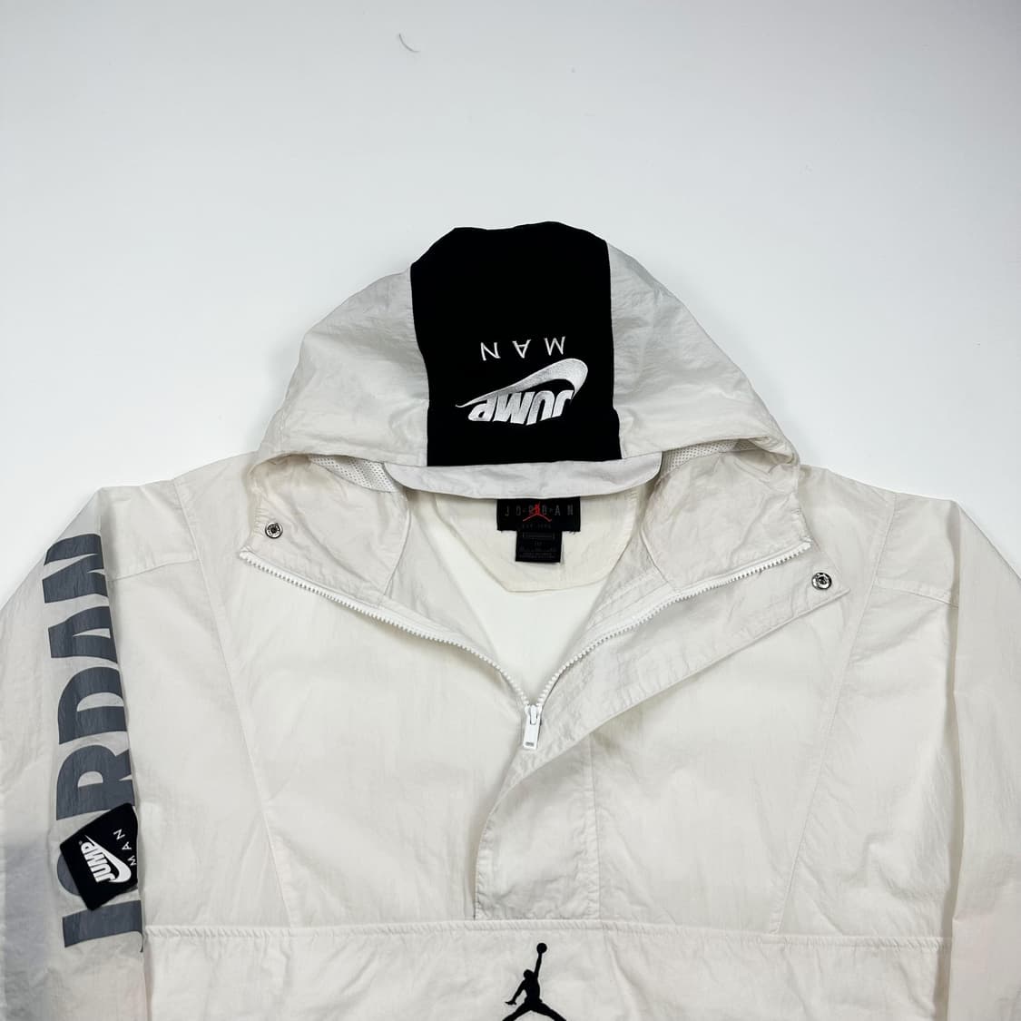 조던 점프맨 아노락 화이트 바람막이 웜업 (XL) 상품이미지1