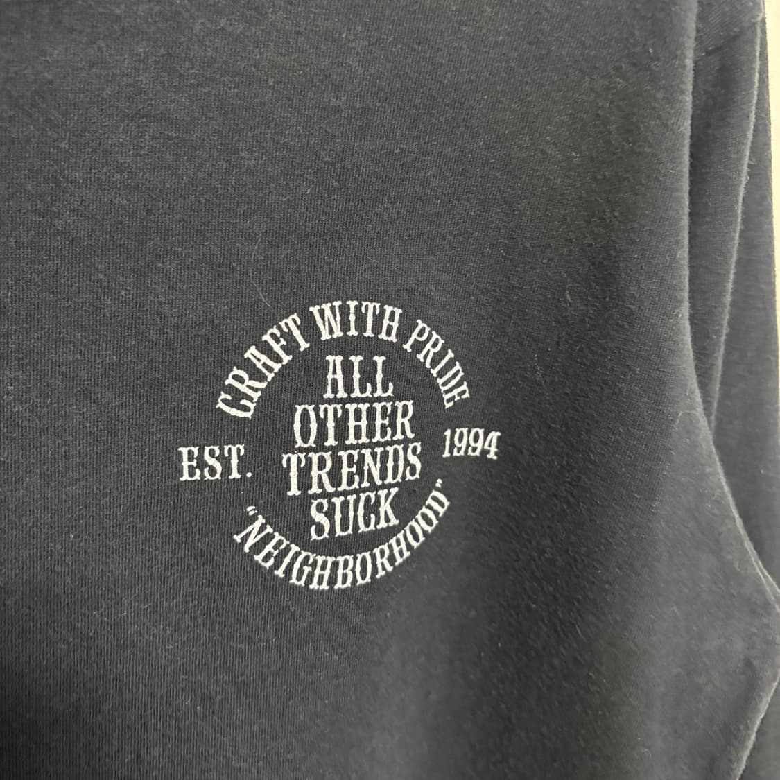 네이버후드 크래프트 프라이드 백프린트 롱슬리브 티셔츠 / 블랙, M 상품이미지5