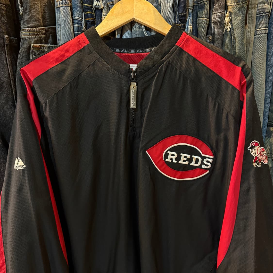 마제스틱 신시내티 레즈 반집업 상품이미지2