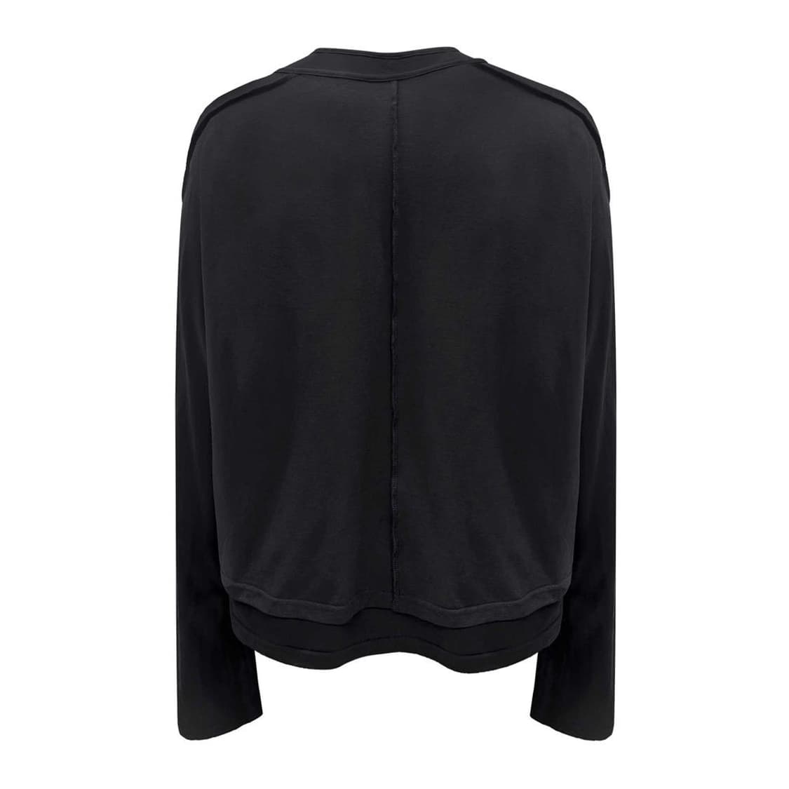 Asymmetrical Neckline Cut Layered 티셔츠 상품이미지5