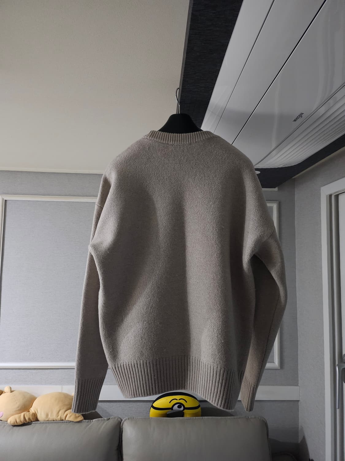 [중고] 아미 인타르시아 빅 하트 로고 스웨터 니트 티셔츠 L 상품이미지2