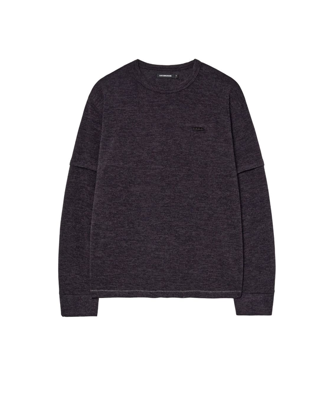 해칭룸-Layer Cuffs Tee Dark Purple 상품이미지1