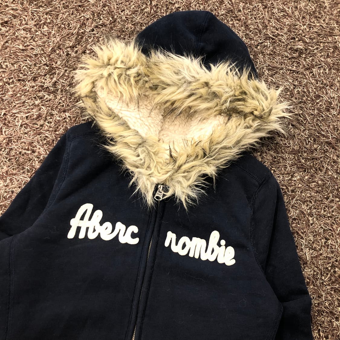 S 아베크롬비 울프죠 퍼 후드집업 상품이미지2