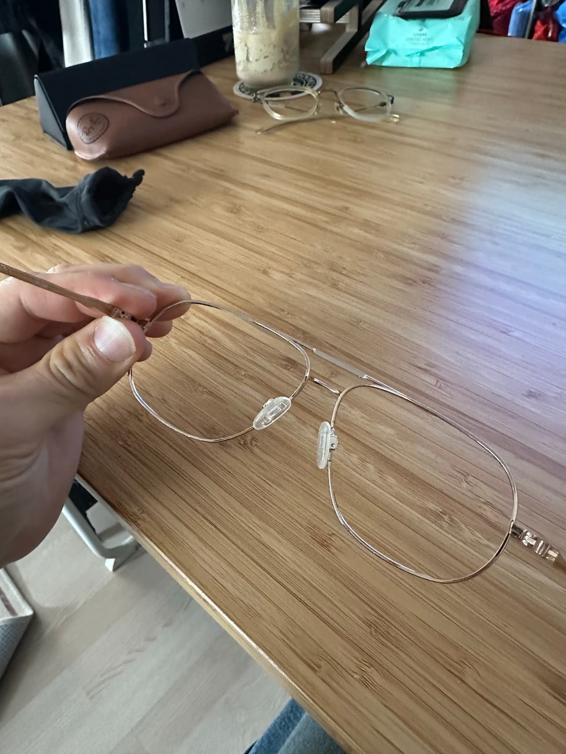 빈티지 금테 안경 58-14 사이즈 상품이미지2