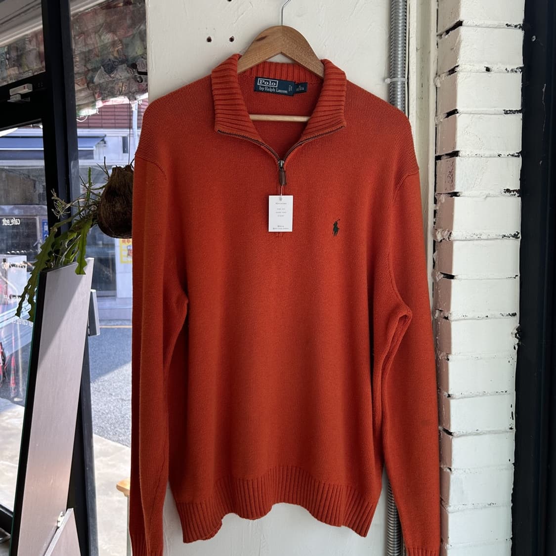 15461 - 폴로 랄프로렌 오렌지 반집업 니트 상품이미지2