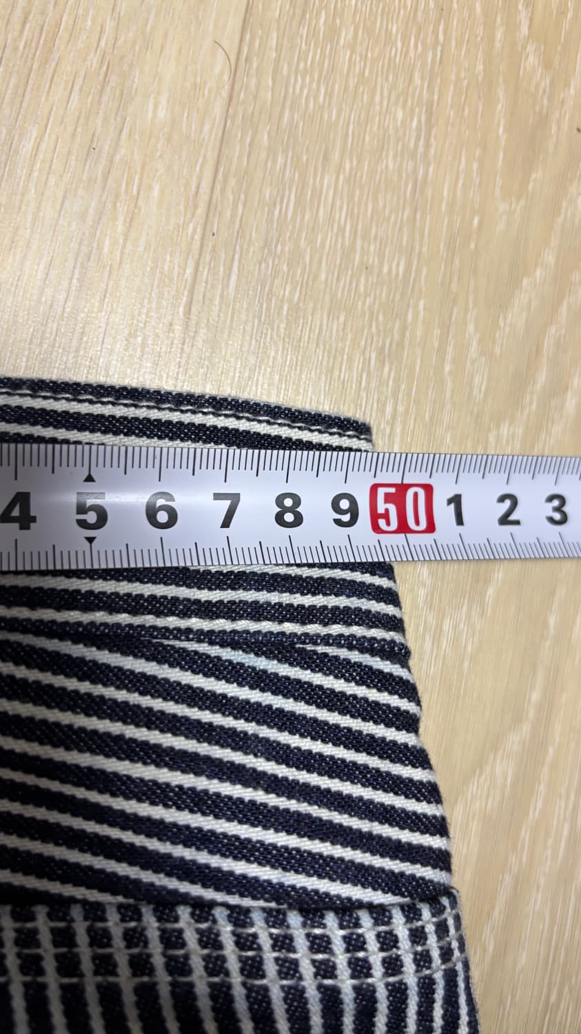 코지마 진즈 KOJIMA GENES 스트라이프 데님 논워시 38 상품이미지5