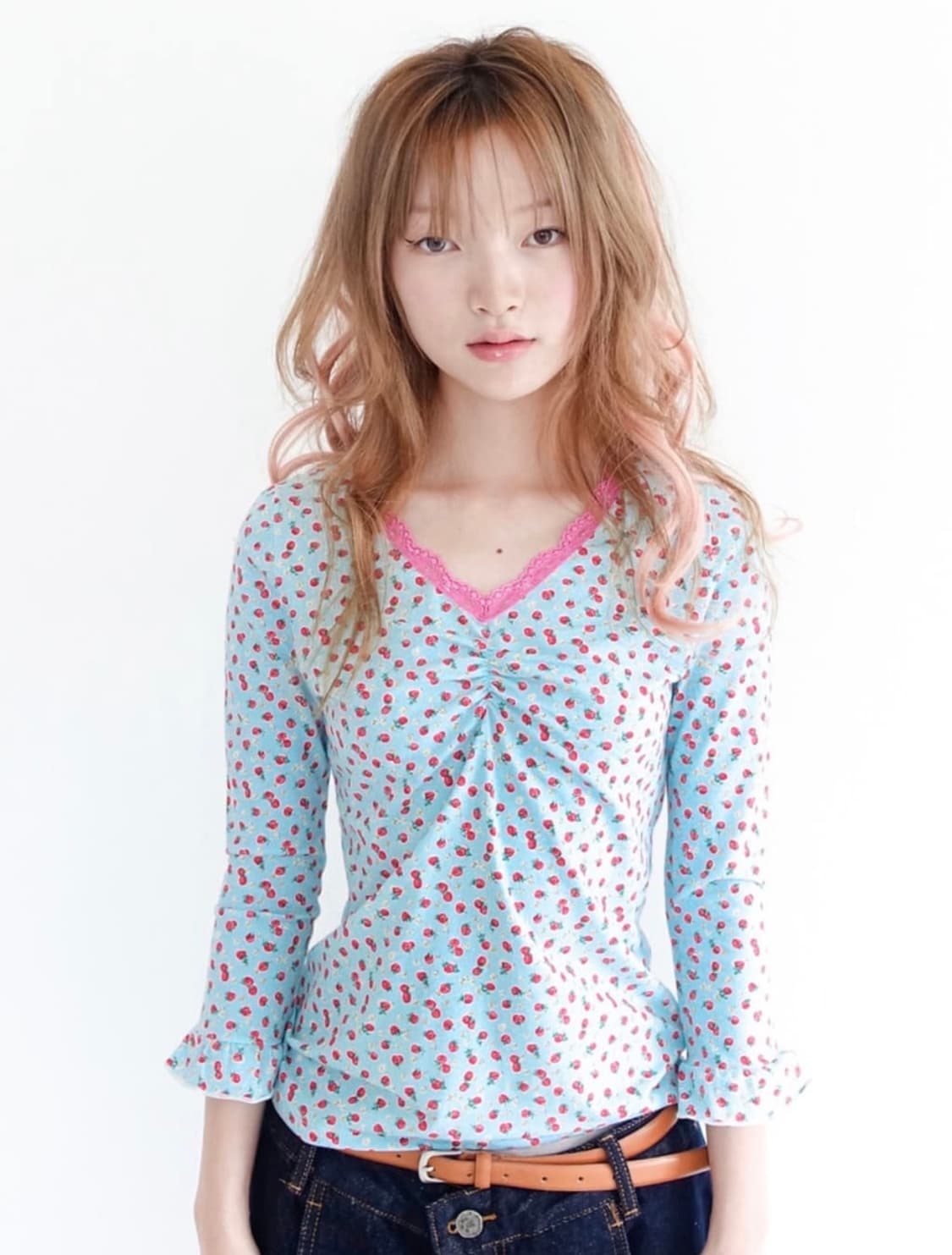 샵페어리 리틀 스트로베리 레이스탑 상품이미지1