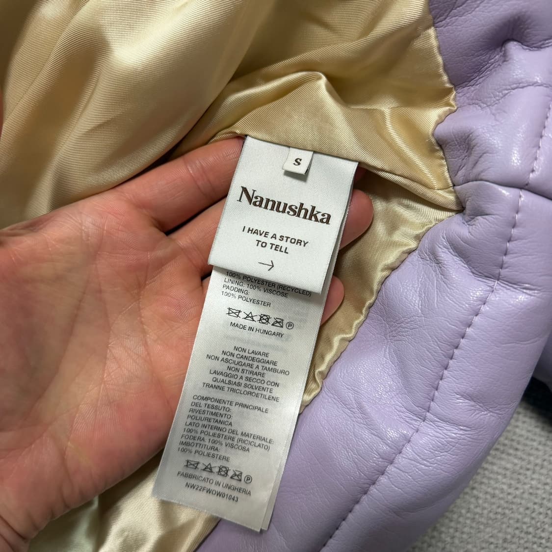 나누슈카(Nanushka) 비건레더 하이넥 패딩 자켓 상품이미지3