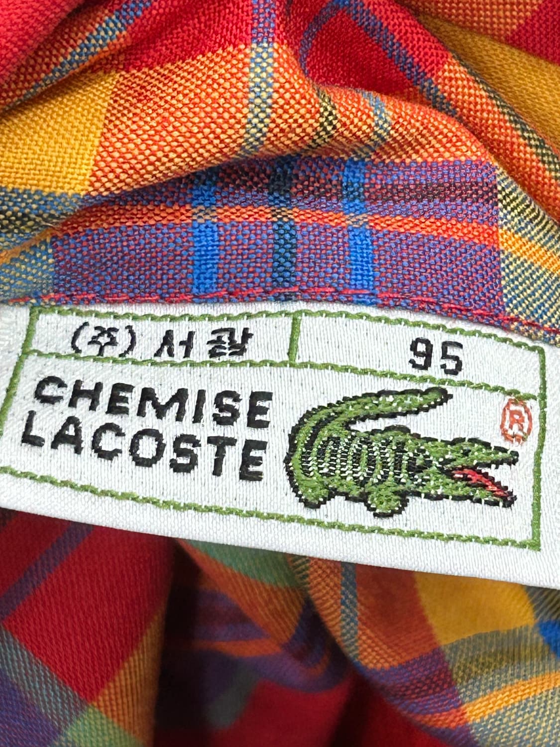 Vintage 라코스테 타탄체크 봄버 여성 95 상품이미지7