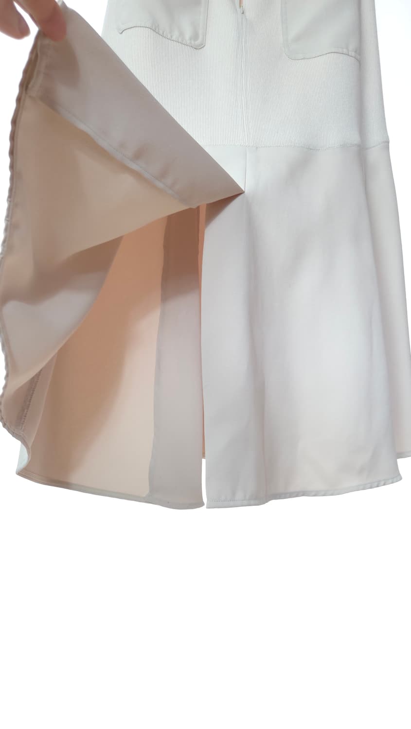 한섬 시스템 2022 리브드 믹스 언밸런스 롱스커트 67-98 상품이미지3