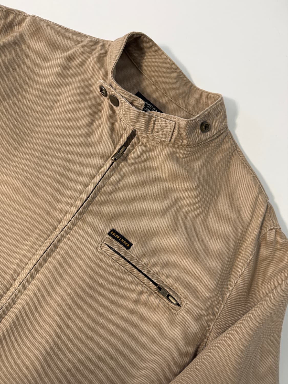 폴로 진스 캔버스 코튼 베이지 바이커 자켓   상품이미지3