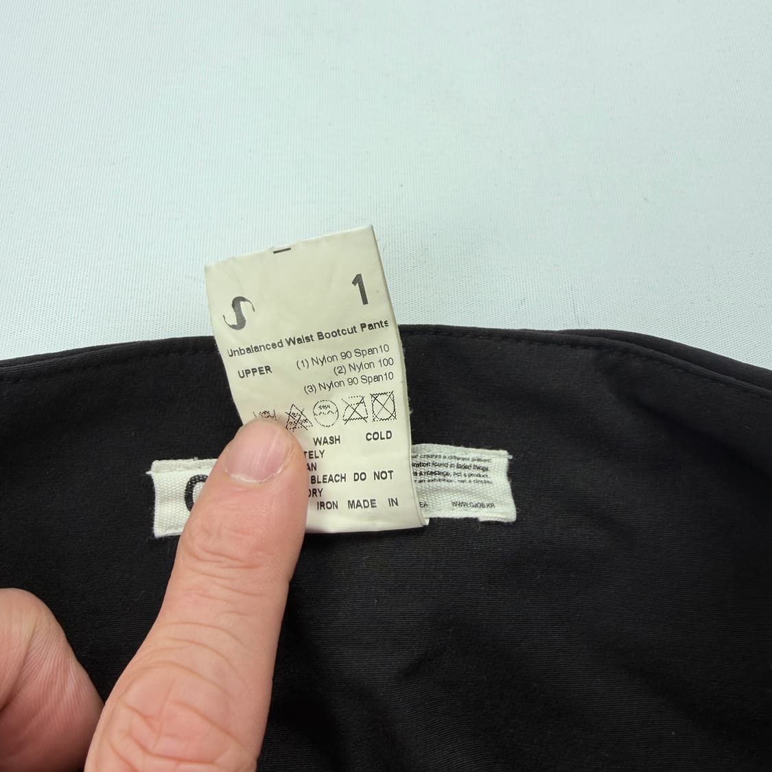 오호스(OJOS) 언발란스 웨이스트 부츠컷 팬츠 상품이미지5