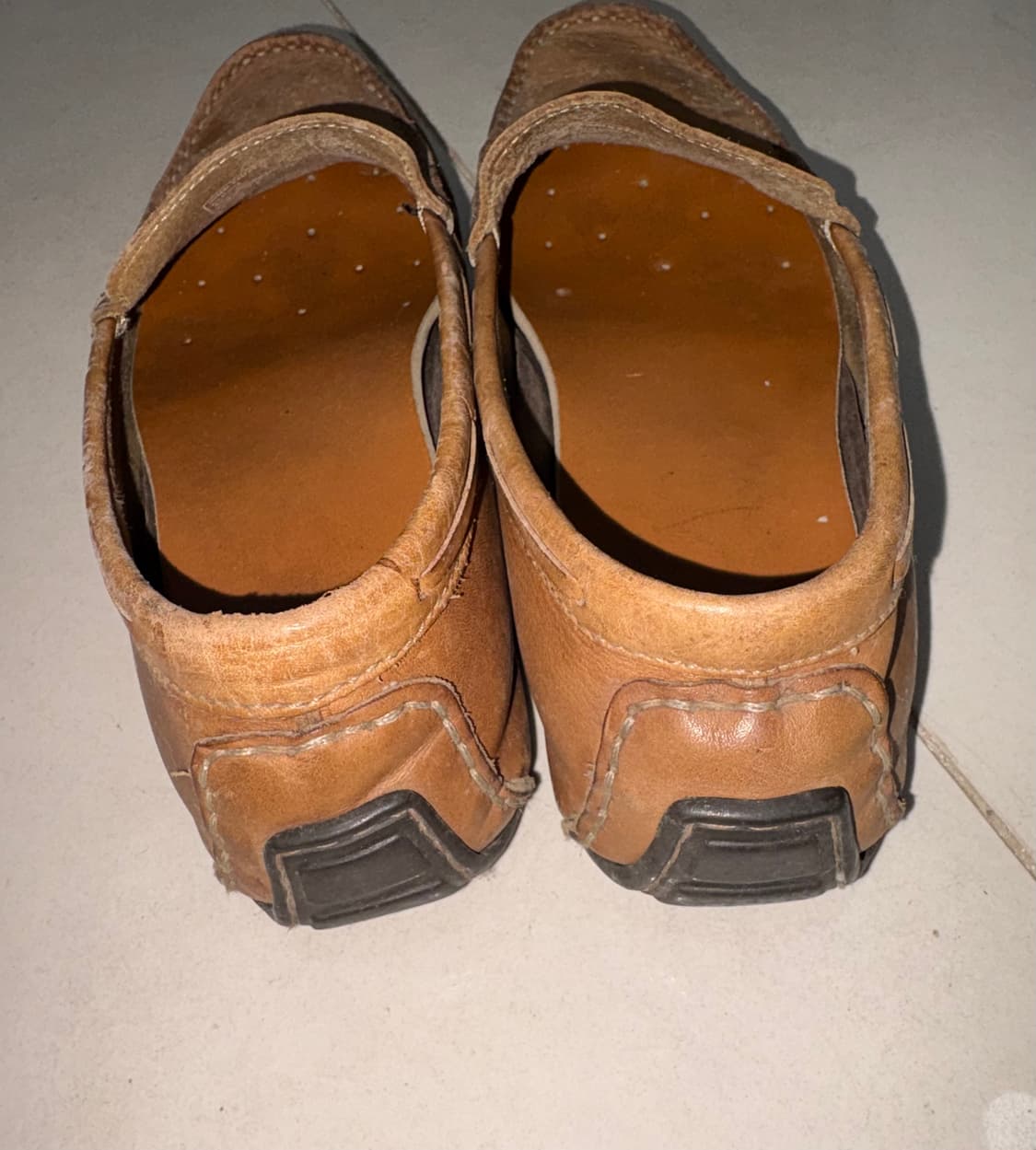 Vintage Brown Leather Driving Shoes 상품이미지5