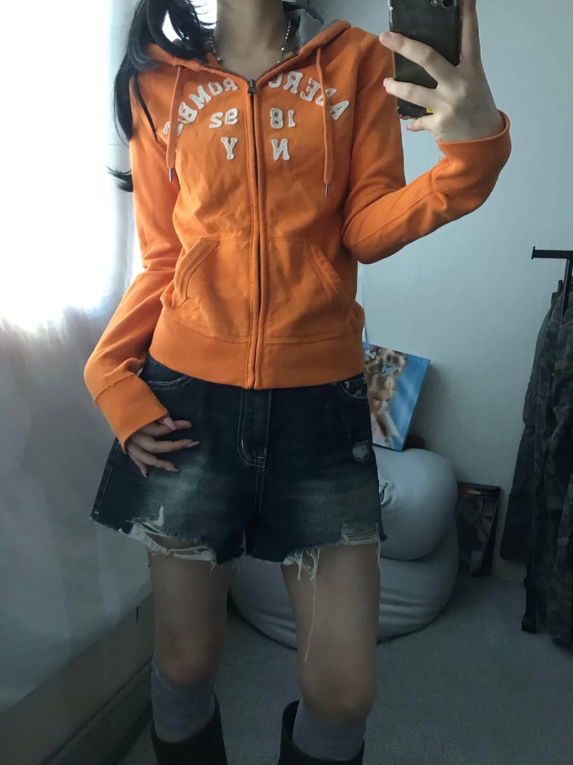 아베크롬비 오렌지 후드집업 상품이미지3