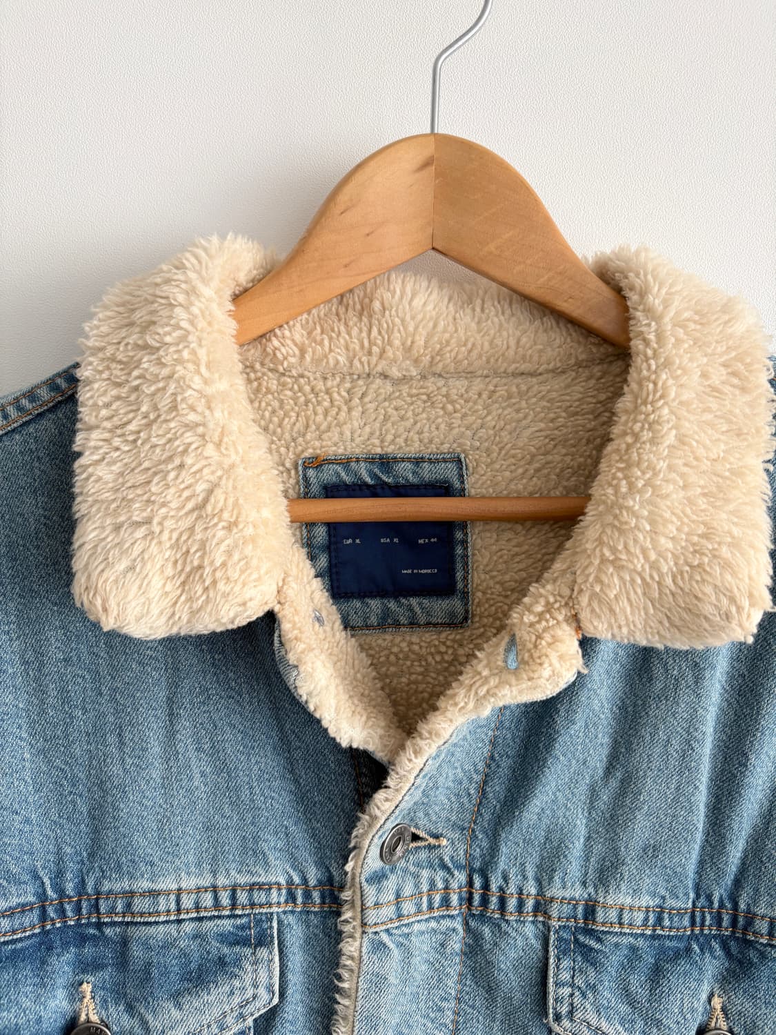 자라 ZARA MAN 쉐르파 데님 자켓 XL 상품이미지3