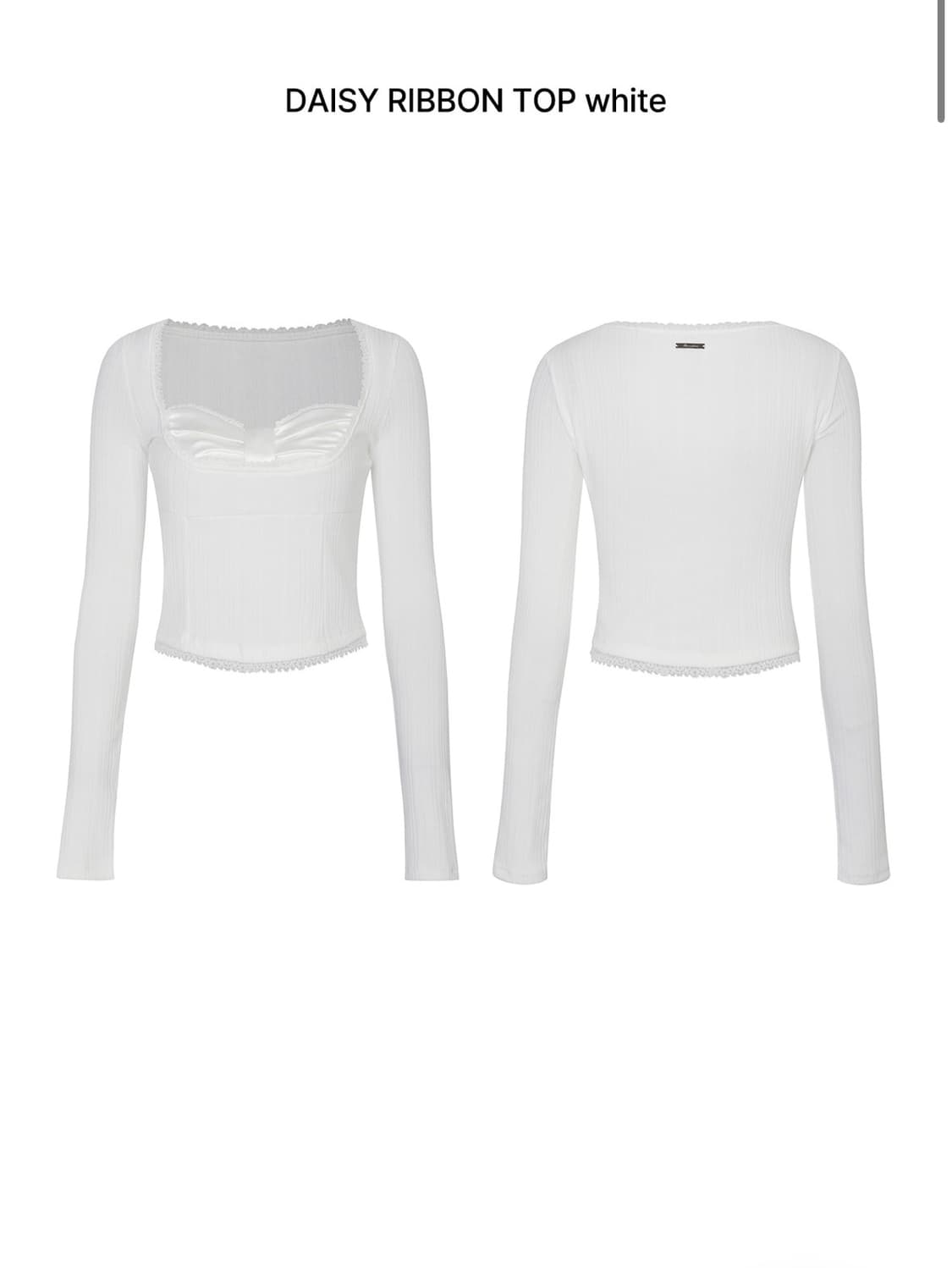 페인오어플레져 DAISY RIBBON TOP white 상품이미지1