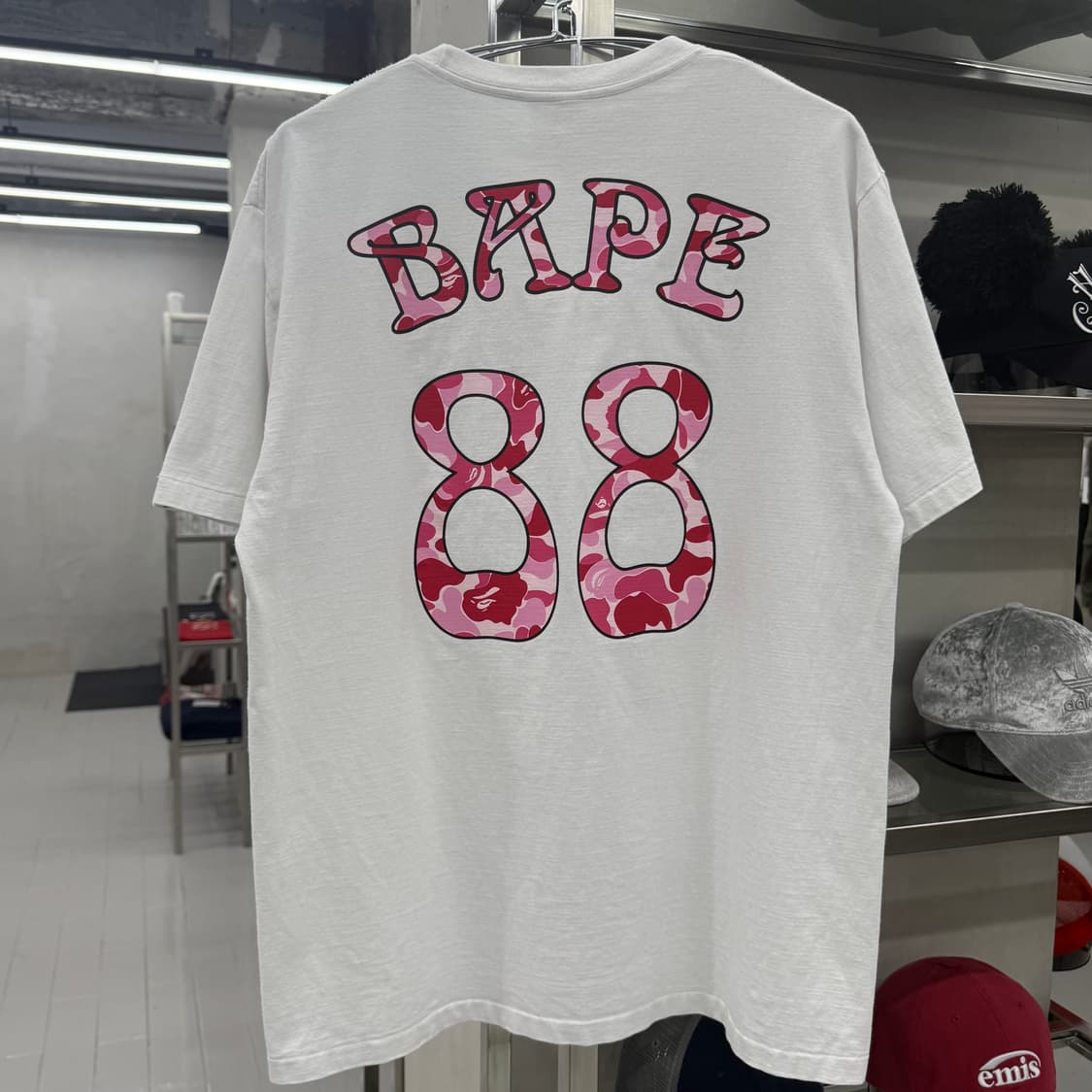 BAPE 베이프 베스킷볼 ABC 카모 화이트 반팔 티셔츠 상품이미지5