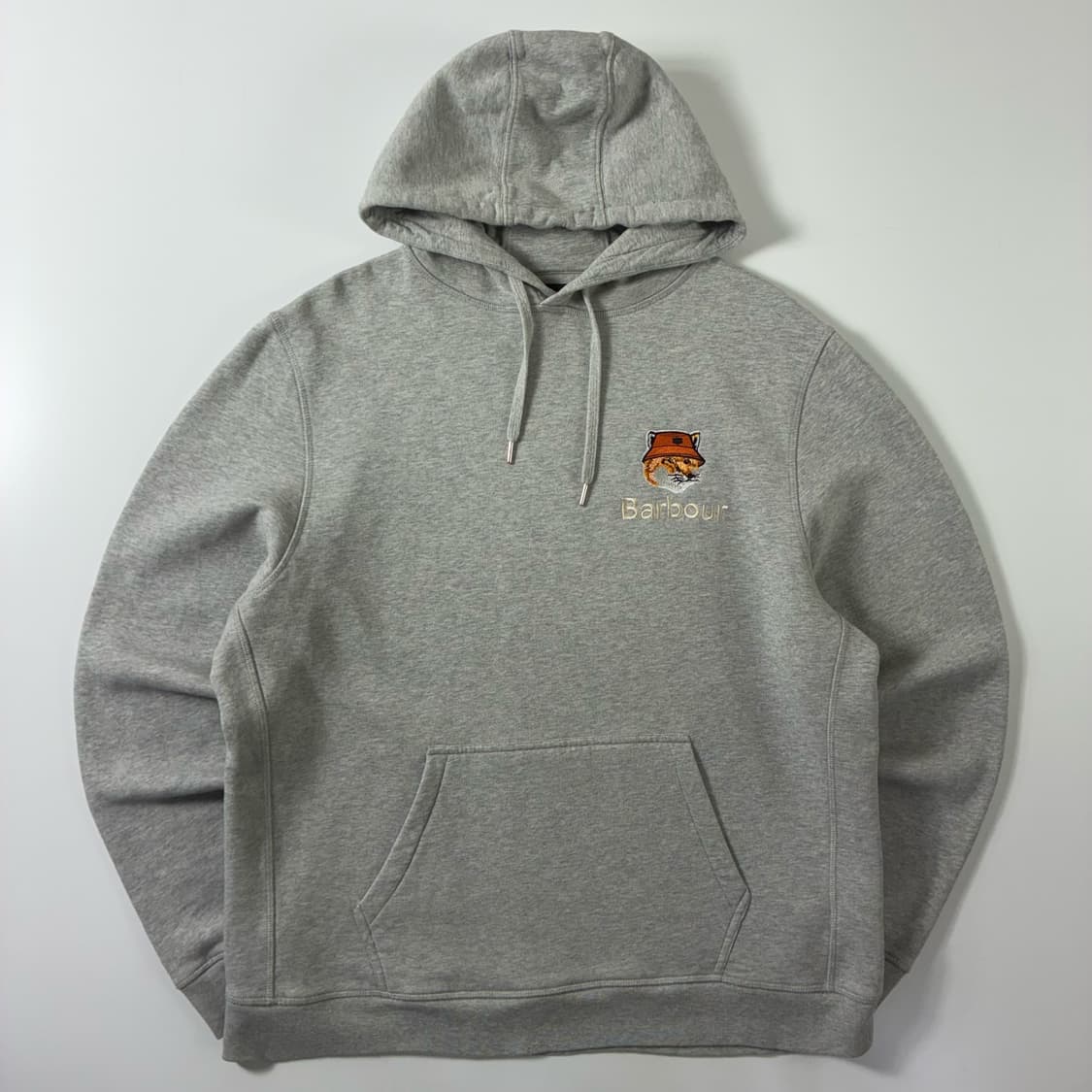 Barbour  바버 x 메종키츠네 폭스헤드 그레이 후드티  상품이미지1