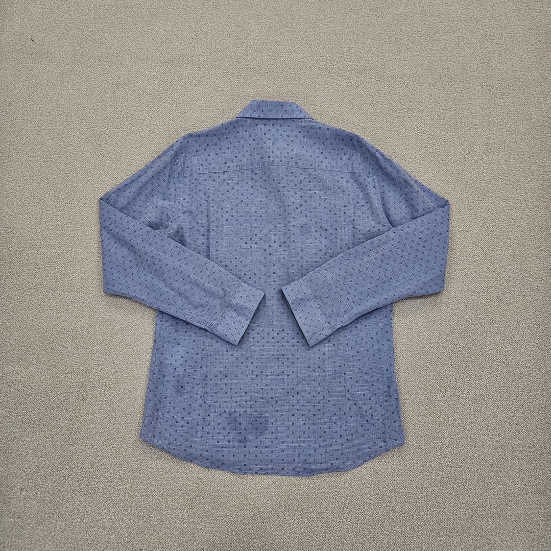 [100] 팬텀 블루 면 카라 긴팔 남방 셔츠 1209J1 상품이미지3