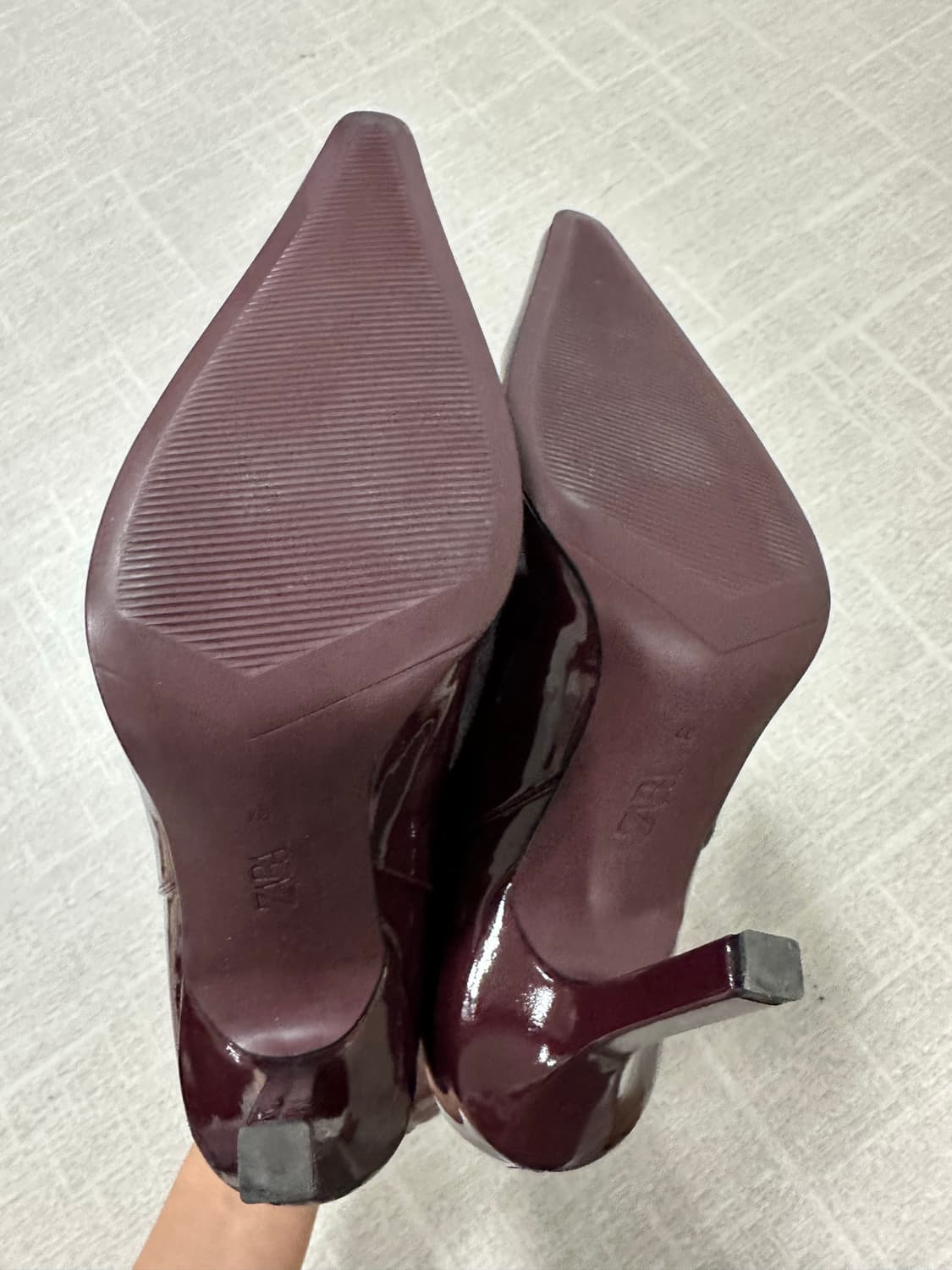 (미착용)자라 애나멜 앵클 힐부츠 37 상품이미지8