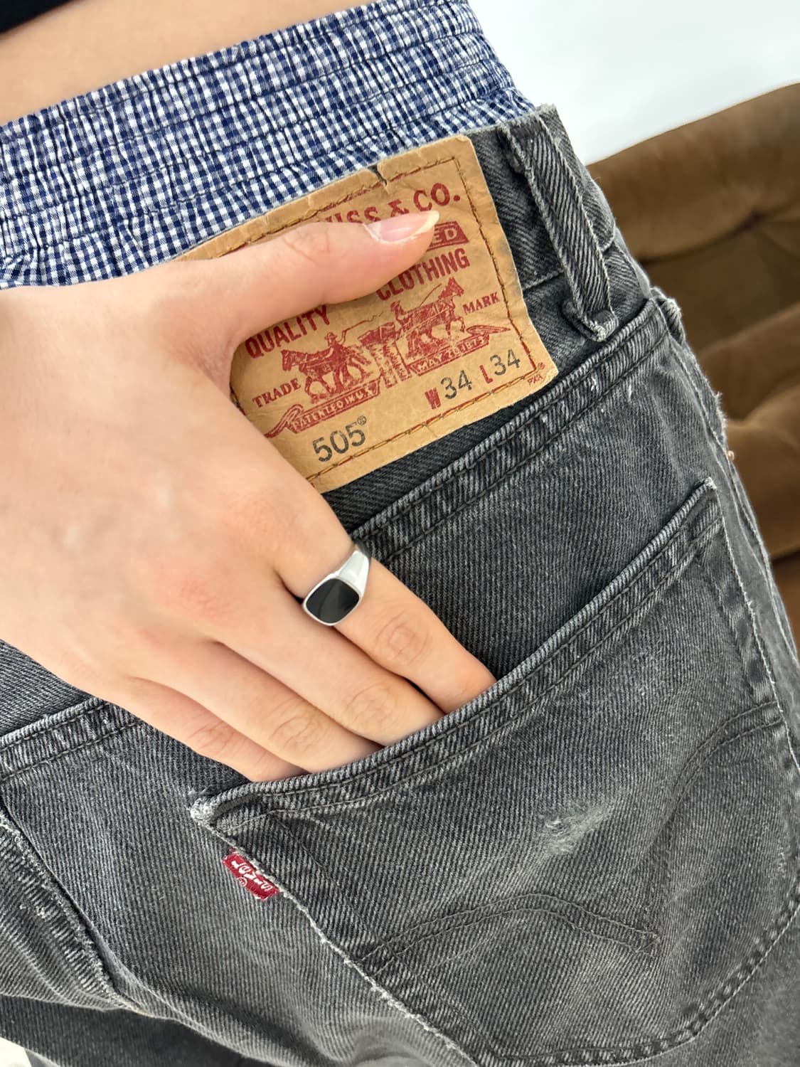 리바이스 505 레귤러 스트레이트 블랙 상품이미지7