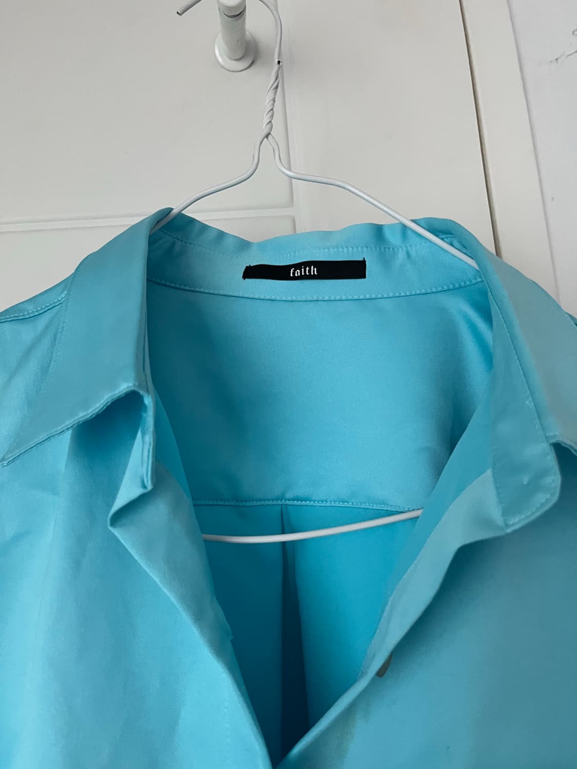 faith tokyo 하늘색 실키 셔츠 상품이미지2