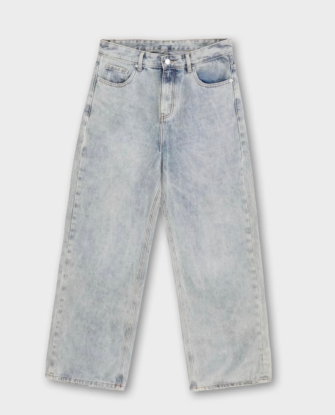 dreamzclo 워시드 와이드 레그 베기 데님 L(32) 상품이미지5