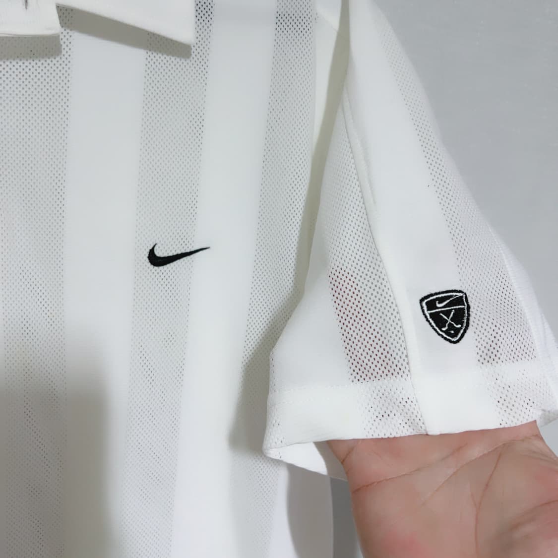 나이키 골프 화이트 매쉬 여름 공용 반팔 카라티 상품이미지5