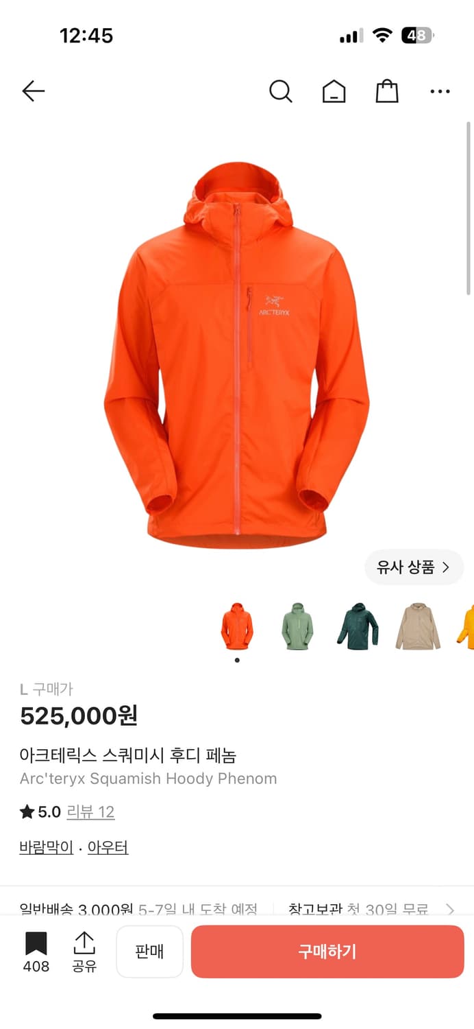 아크테릭스 스쿼미시 후디 페놈 (L) 상품이미지7