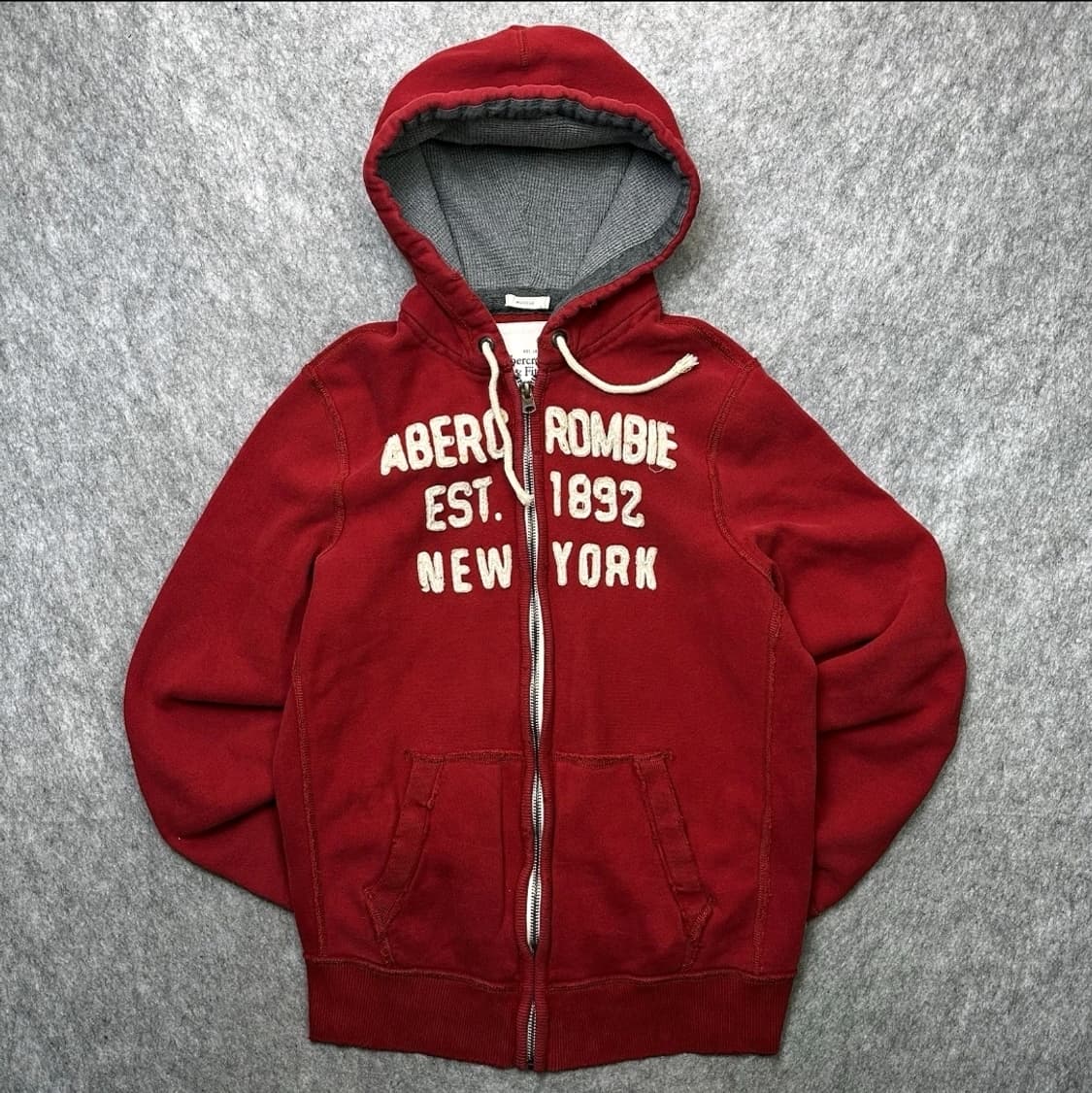 [2XL] 아베크롬비 아담스 마운틴 레드 후드 집업 상품이미지1