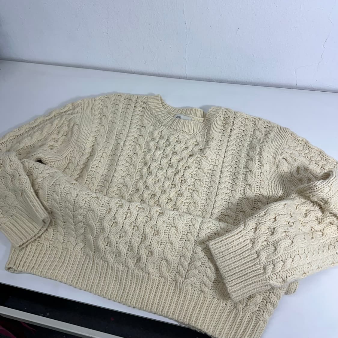 우먼FREE PLACOR 플라코르 크림 꽈배기니트 상품이미지1