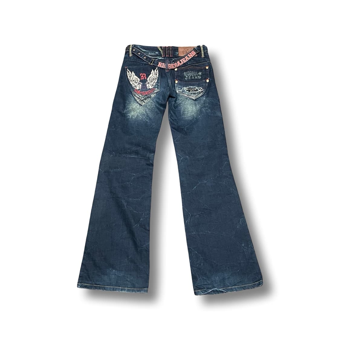 [29] RIOBERA 일본빈티지 펑크 스컬 부츠컷 데님팬츠 상품이미지1