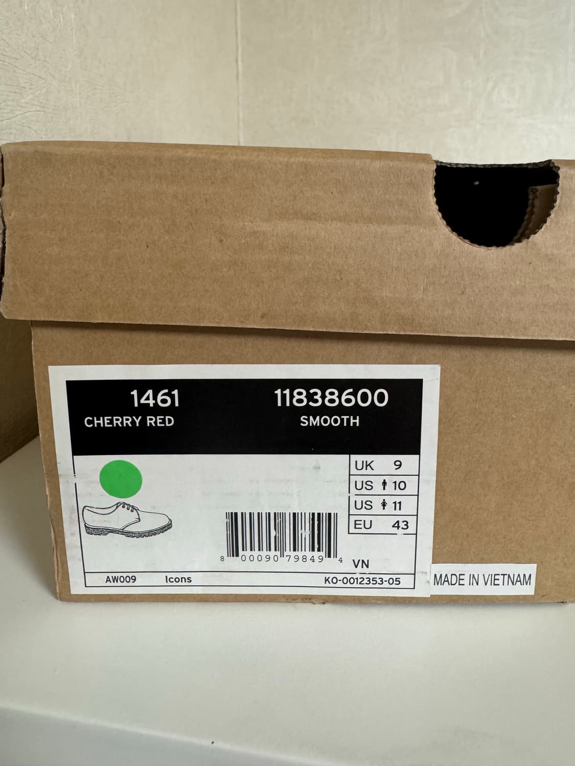 닥터마틴 1461 체리레드 280사이즈 상품이미지4