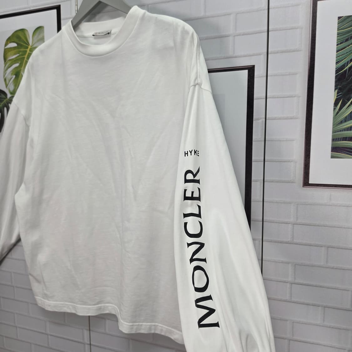 MONCLER 몽클레어 지니어스 x 하이케 코튼 긴팔 로고 티셔츠 XS 상품이미지3