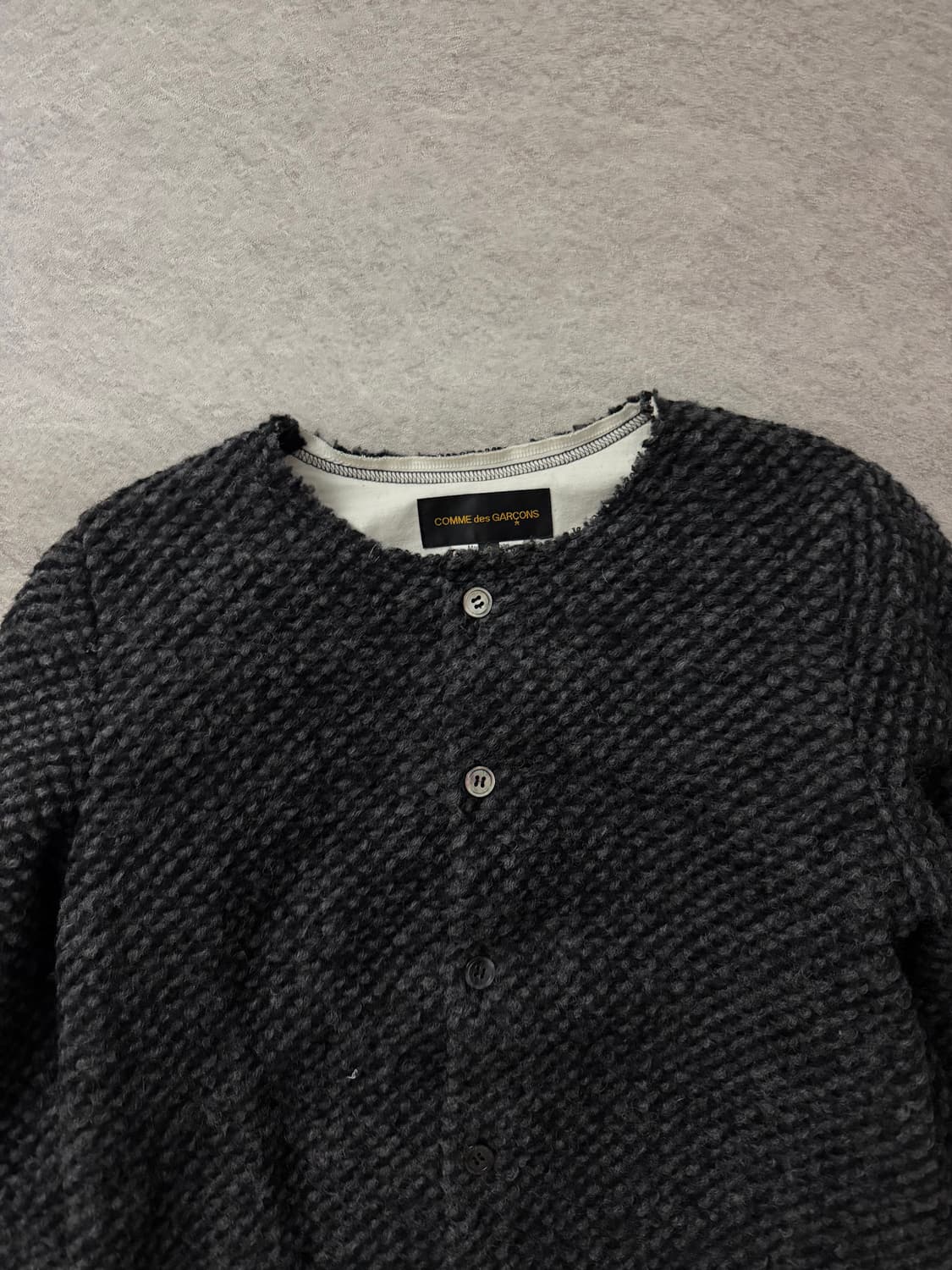 꼼데가르송 레어이드 울 니트 가디건 상품이미지3