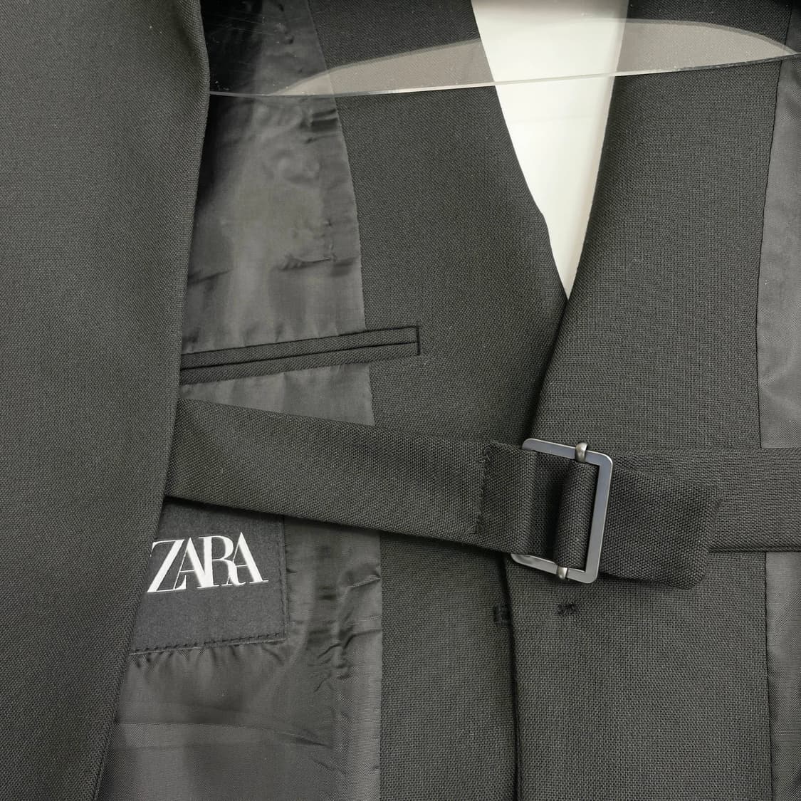 B1 자라 백리스 테일러드 블레이저 블랙 XL사이즈 상품이미지3