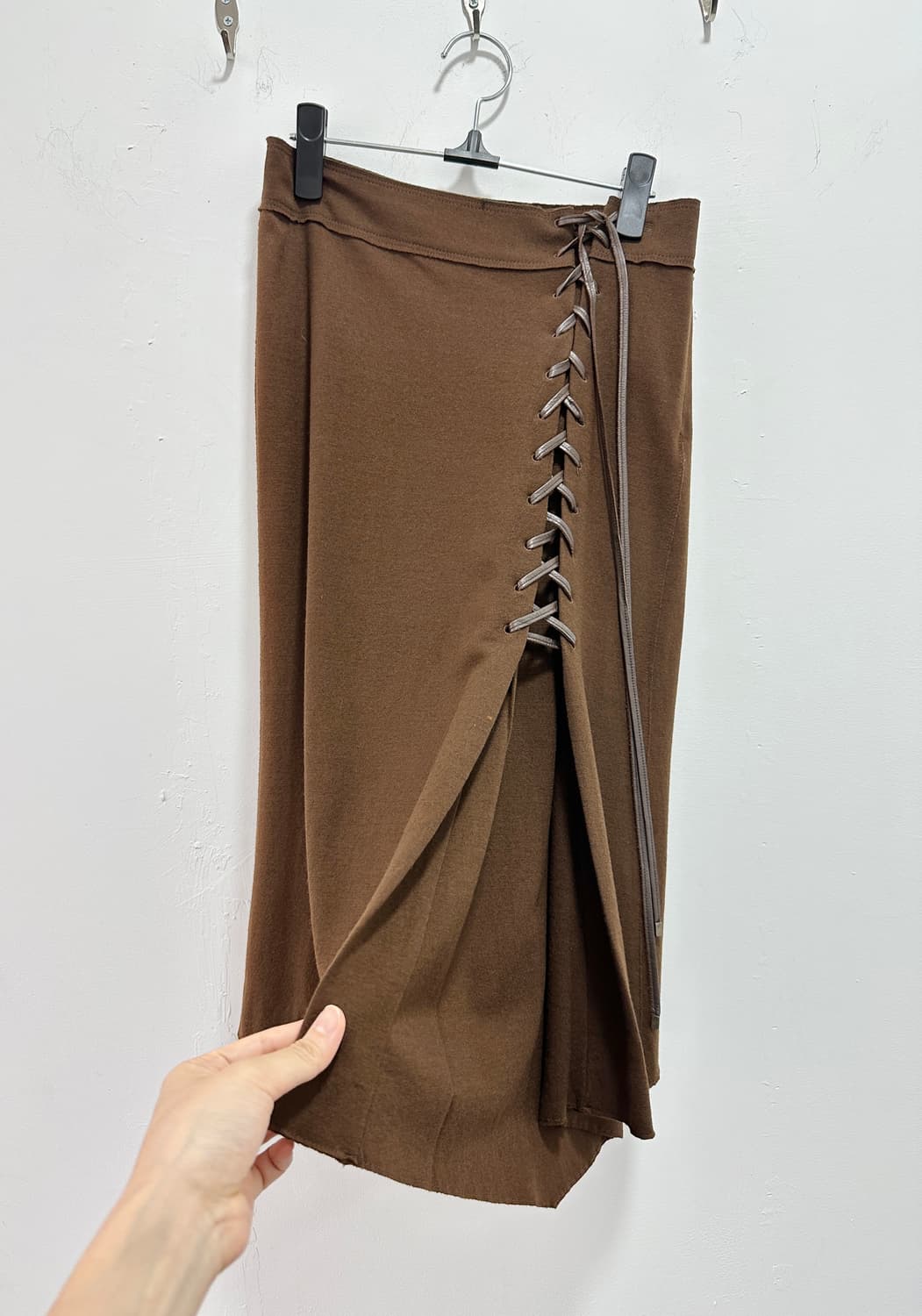 Vintage side leather wrap skirt 상품이미지2