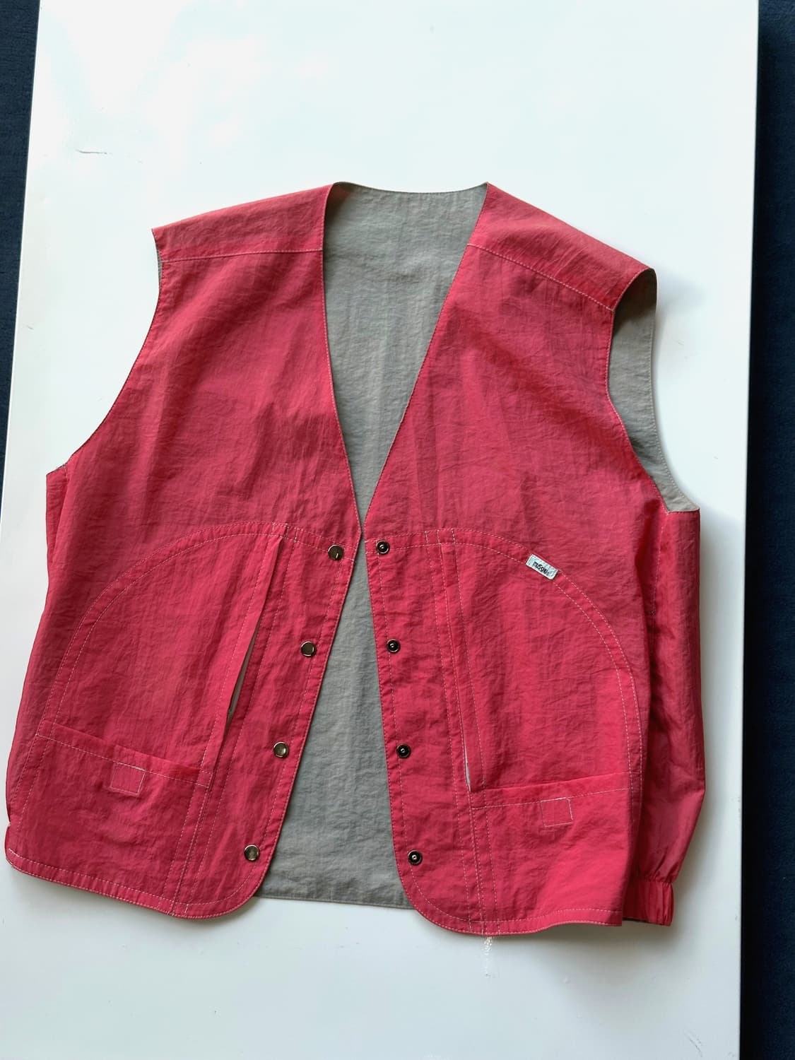 Washed nylon 2way design vest 상품이미지6