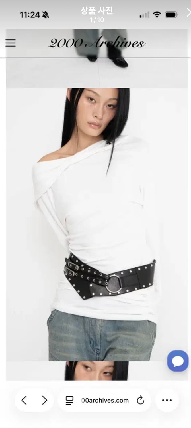 텍있는새상품)2000아카이브스 DOUBLE STRAP STUD BELT 상품이미지1
