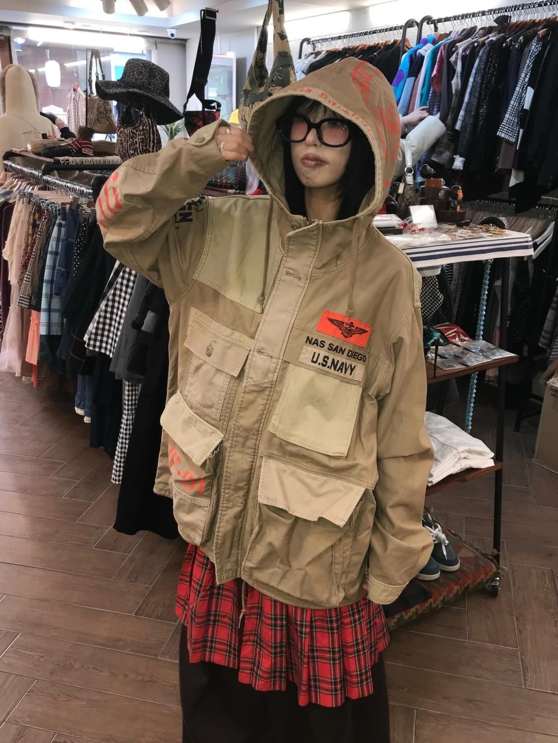 Avirex Multi Pocket Hooded Jacket 상품이미지4