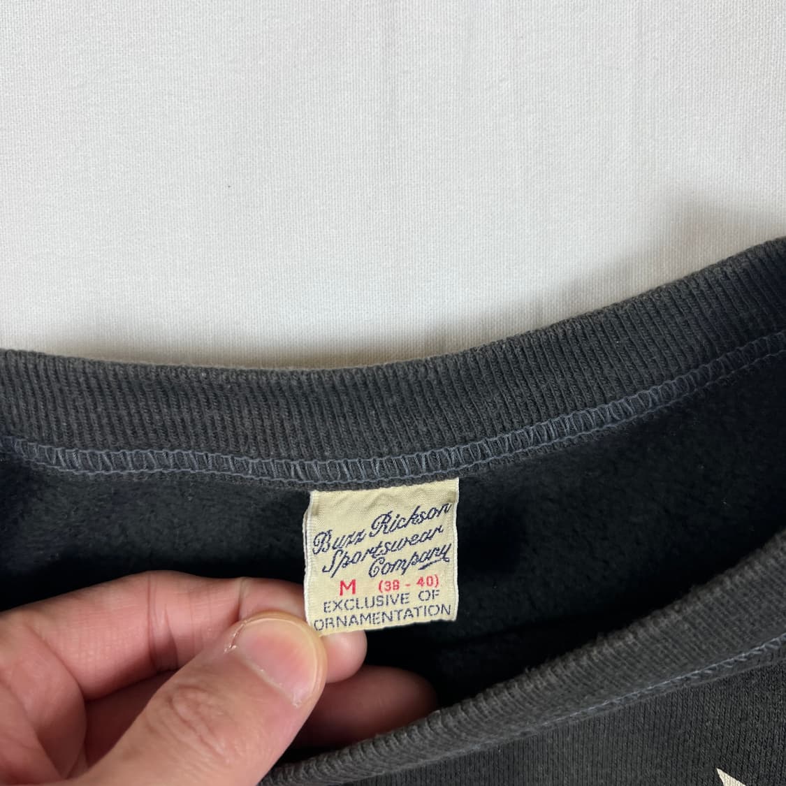 버즈릭슨 buzz rickson 로고 맨투맨 상품이미지5