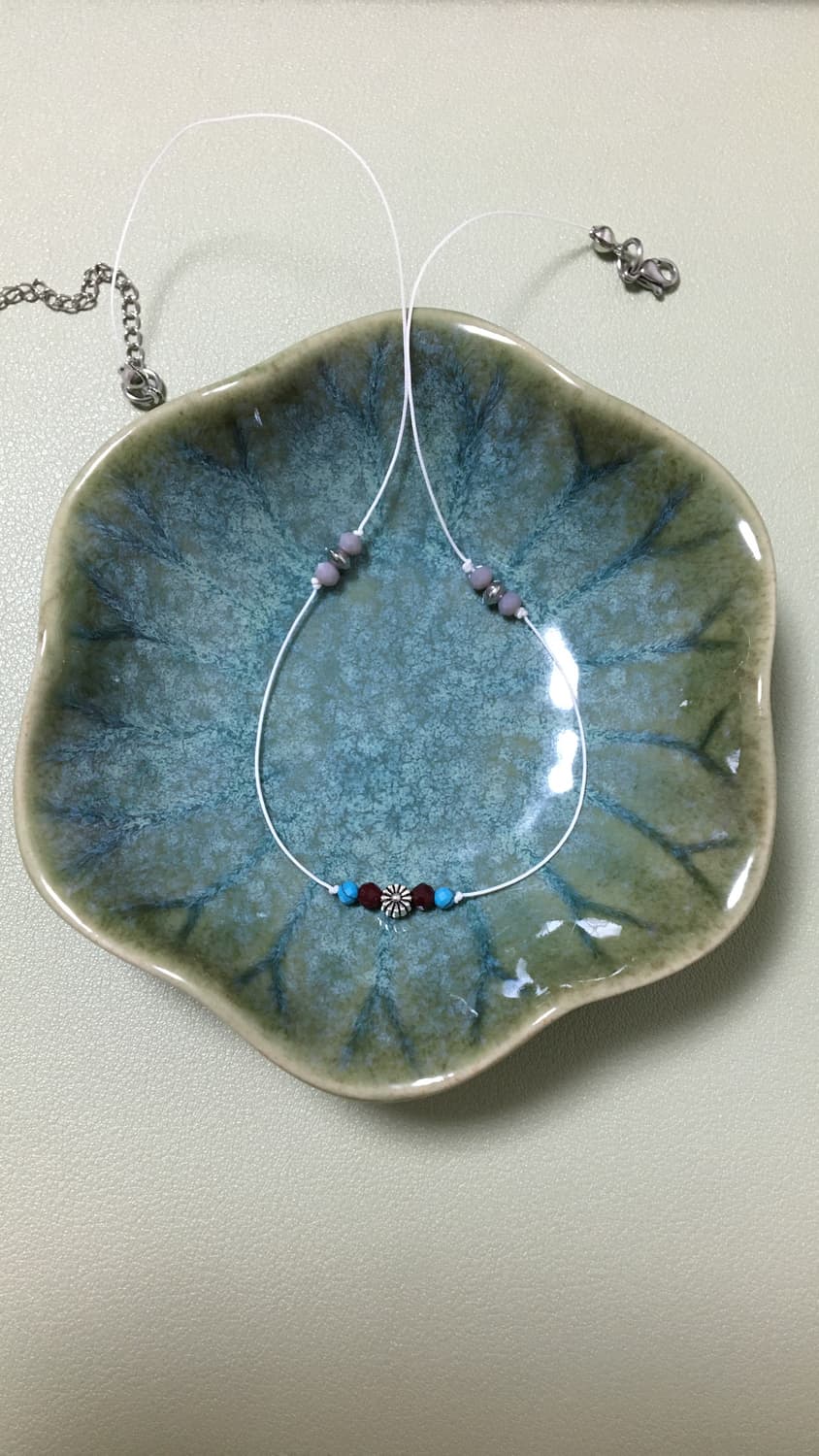 원석 비즈 끈목걸이 상품이미지2